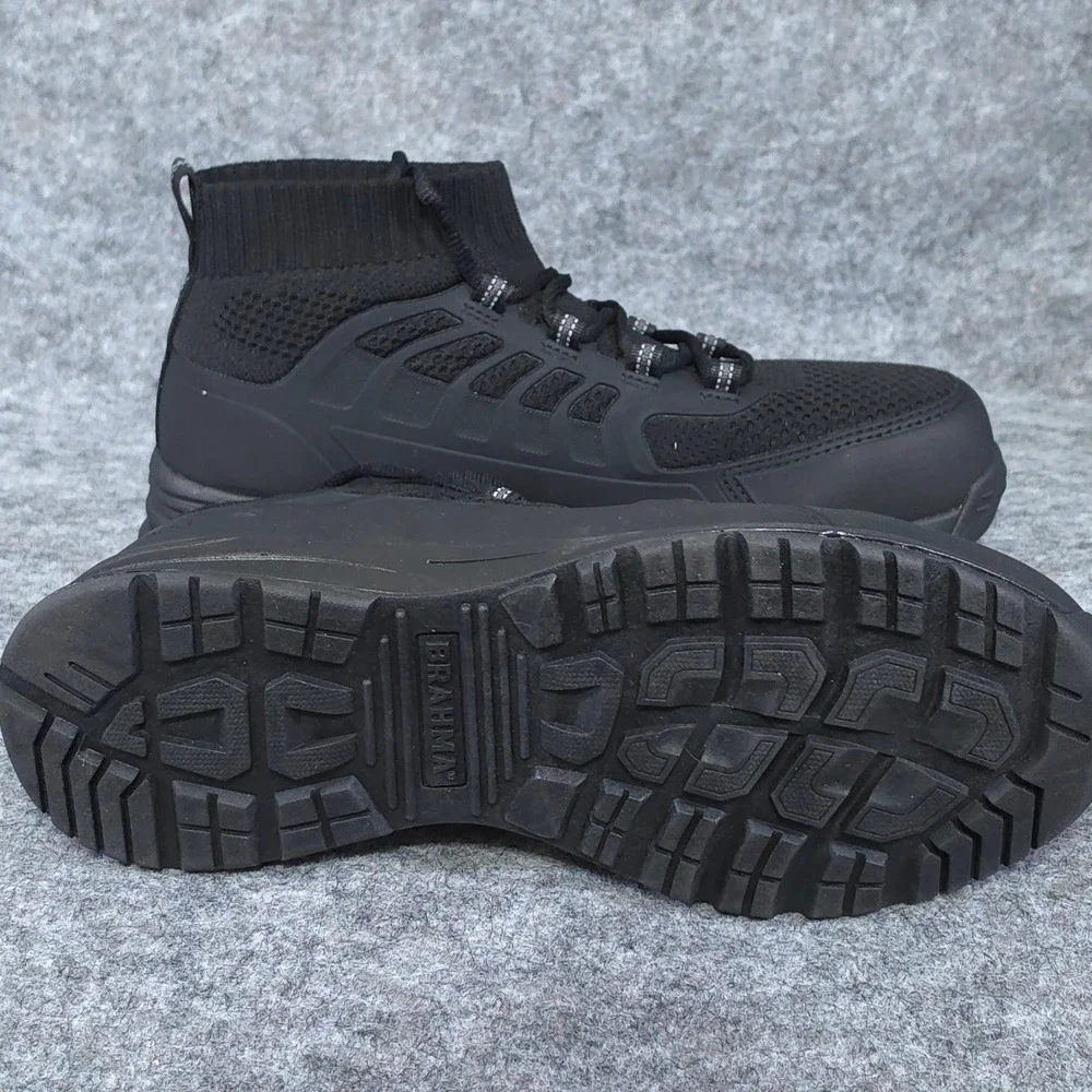 Brahma Blast Off Mens Steel Toe Work Boots Black Slip Resistant Size 7.5 NEW
